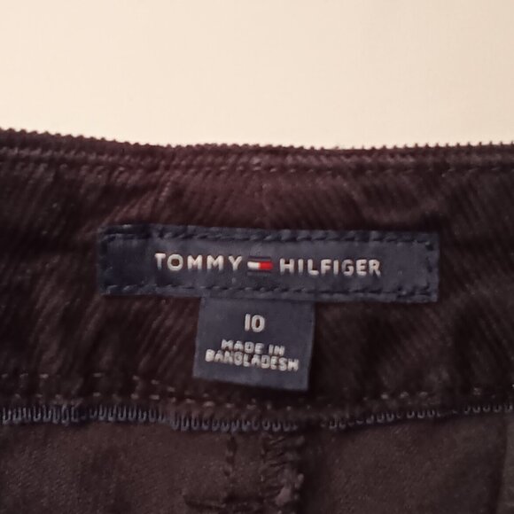 Tommy Hilfiger Corduroy Jeans Size 10 Mid Rise Skinny Leg Black Color - Picture 5 of 9